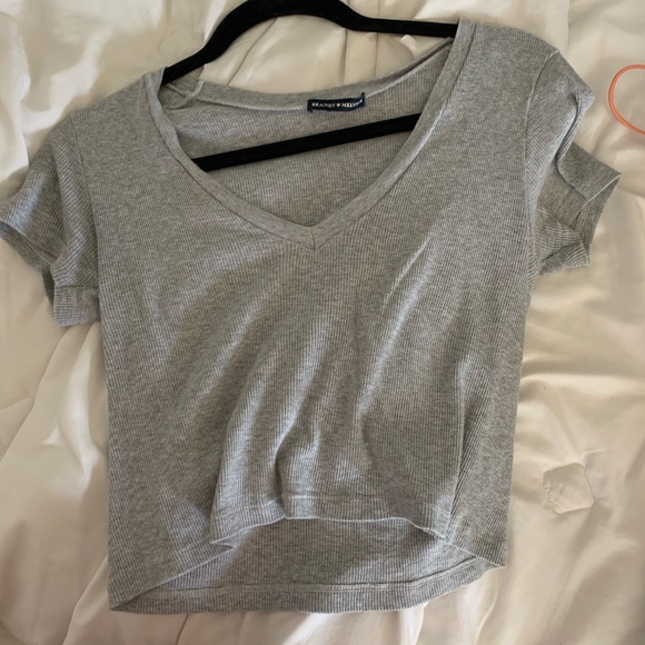 Brandy Melville Tops - brandy melville grey top